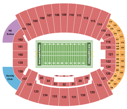 Doak Campbell Stadium Sunshine Showdown Seating Chart